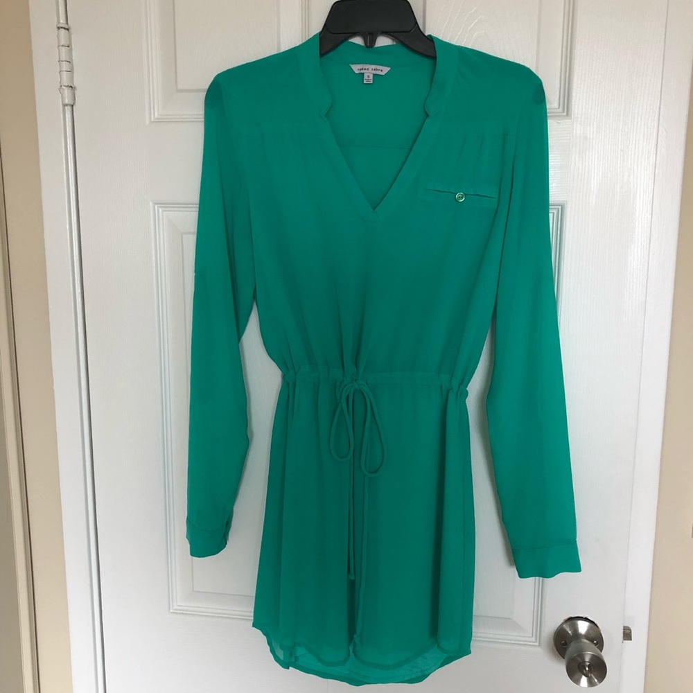 Naked Zebra Emerald Green Dress - Small